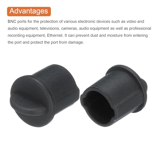 Protector de puertos BNC silicona 30 pcs negro miniatura 4