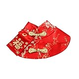 VORCOOL 1個 新年 お祭り 犬服 新年 猫 マント 正月 犬服 猫 コスプレ 仮装 犬 クリスマス 服 犬服 マント ペット 唐装