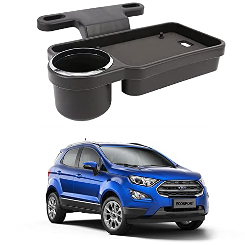 Image of Oshotto (FT-04) Foldable Car Auto Headrest Rear Back Seat Table Drink Food Cup Tray Holder Compatible with Ford Ecosports - Black
