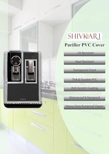 Image of Water Purifier Cover Compatible with Aquaguard Blaze Insta Hot & Ambient RO+UV - Dustproof, Waterproof, Oil Stain Protection, Transparent Front, Velcro Closure, Fits Wall-Mounted /Table-Top