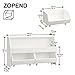 ZOPEND Toy Storage and Organizer for Kid, Large Toy Bin Bookcase Toy Cabinet with Two Moveable Drawers, Children Toddler Storage Carbinet with Wheels for Playroom, Bedroom, Nursery (White, Regular)