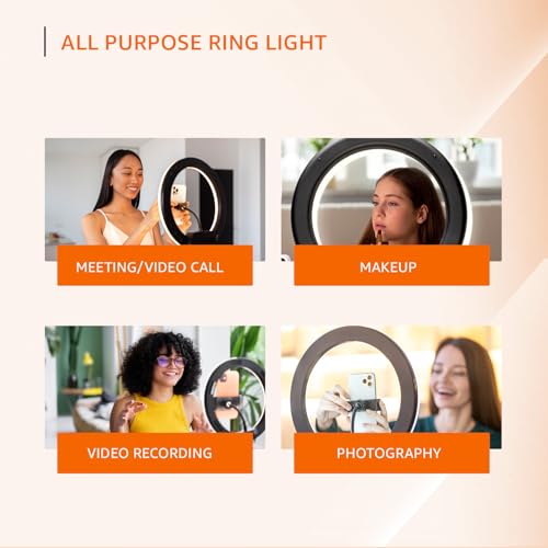 Amazon Basics 12-inch RGB Ring Light with Mini Tripod Stand | 18 RGB Colour Patterns | Dimmable Lighting for YouTube, Photoshoot, Video, Livestreaming, Makeup & Vlogging - Image 6