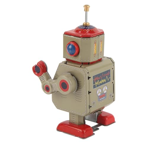 Wind Up Vintage Robot, Retro Metal Walking Robot Clockwork Toy, Clockwork Robot Toy Colecionável Com