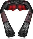 Neck Massager with Heat, Shiatsu Back Neck and Shoulder Massager, Deep Tissue 4D Kneading Massage Relax Muscle Pain Relief, Use at Home, Office, Car- Best Gifts for Women Men Mom Dad