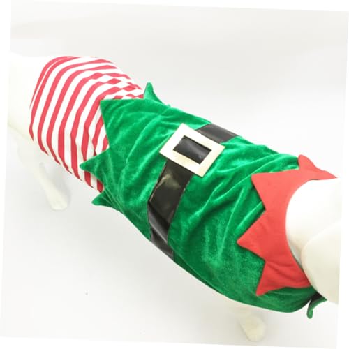 Disfraz para perro GLEAVI Christmas tamaño L verde miniatura 6