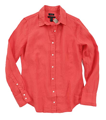 Baird Mcnutt For J.crew Women's Irish Linen Shirt (0, Coral) #TOP2