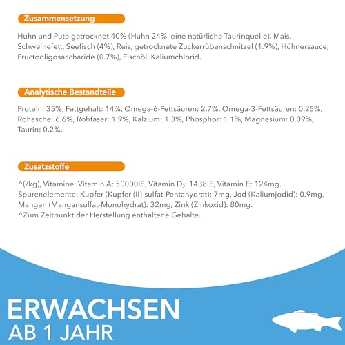 IAMS for Vitality Katzenfutter trocken mit Fisch - Trockenfutter für Katzen im Alter von 1-6 Jahren, 1,5 kg