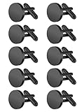 Newcotte 5 Pairs Cufflinks for Men Round Silver Cufflinks Mens Classic Stainless Steel Cuff Links Set for Wedding Gifts(Black,Blank)