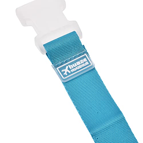 Image of uxcell Add a Bag Luggage Straps, Adjustable Suitcase Connect Belts with Buckle, Nylon Travel Packing Accessories 320x25mm, Sky Blue 3Pcs
