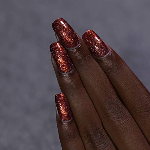 Image of ILNP Misery - Fiery Burnt Orange Holographic Nail Polish