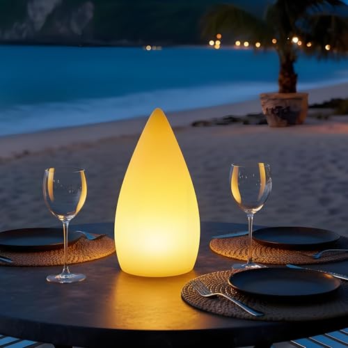 ACMHNC Lampada da Tavolo Senza Fili Ricaricabile USB Portatile con Telecomando, 16 Colori RGB Dimmerabile IP55, per Esterno Giardino Terrazzo Balcone Spiaggia Cena all'aperto Ristorante Sauna