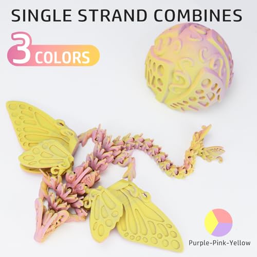 Image of LOVOON Matte Tricolors PLA 3D Printer Filament Multi-Color Changing by Angle Rainbow PLA 3D Printing Filament Fit Most 3D Printers /3D Pens,Matte Purple /Pink /Yellow,1KG(2.2lbs) /Spool
