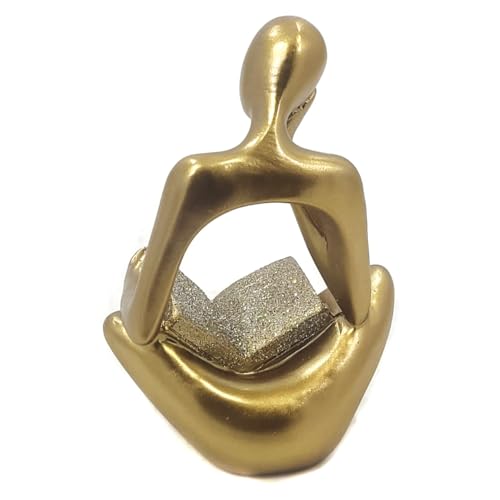 Leitor Estatueta Decorativa Leitura Abstrata Homem que Lê Decoração Ornamento Elegante Estátua Pensa