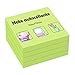 ZCZN Feuillets Autocollantes 400 Feuillets de 76 x 76mm, 100 Feuillets par Blocs Notes Autocollantes Convient aux Mémos, Messages, Rappele - Vert Néon