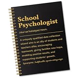 Sixrip School Psychologist 160 Pages Lined Spiral Notebook, Funny Notebook for Psych Diagnostician, Appreciation Gifts for School Psych SPED Teacher, Psychology Grad Gifts for Future Teacher