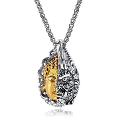 Collier homme acier au pendentif créativité haut de gamme sans pierre
