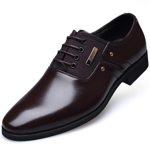 Chaussure derbys oxford homme ville habillées WUIWUIYU cuir costume