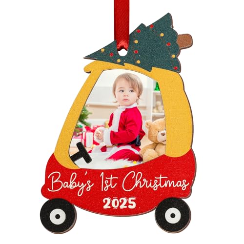 COCHIE Baby's First Christmas Wood Frame Ornament
