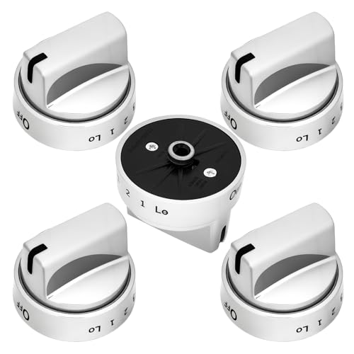 5 Pack WB03X24818 Gas Stove Knob Replacement for GE, Stainless Steel Stove Replacement Knobs Replace PS11729081 AP5989029 EAP11729081 JGB735SP1SS(Not Universal