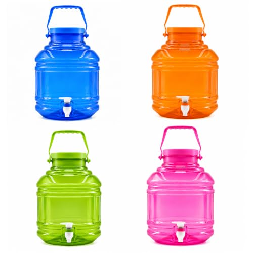 Image of PLAMO 10 Litre Water Dispenser Jar with Tap, BPA Free Plastic, Carry Handle, Leak-Proof, for Home, Office & Travel, Multicolor