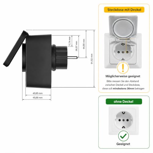 Tapo P410M WLAN Outdoor Steckdose, Smart Home Plug mit Stromzähler, IP54, funktioniert mit Alexa, Google Assistant, Siri… – Ansicht 3