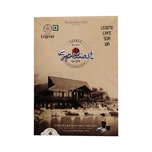 G7-Legend Trung Nguyen Café SUA Da Instant Vietnamese Premium Gourmet Cold Coffee Box 9 Packets x 25gms- 225 Grams