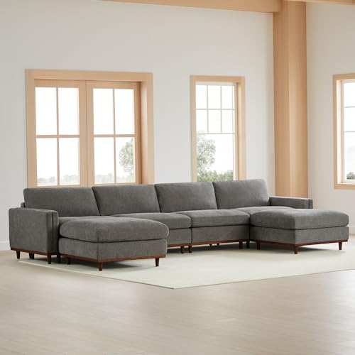 Image of CHITA 153 inch Super Large Sectional Modular Sofa, Down Filled, 6 Seat, Grey