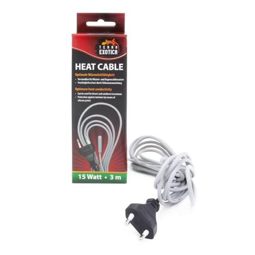 Terra Exotica Heizkabel - 15 Watt / 3 m Heat Cable - Bodenheizung für Terrarien - Terrarium Heizungâ€¦ – Miniatur