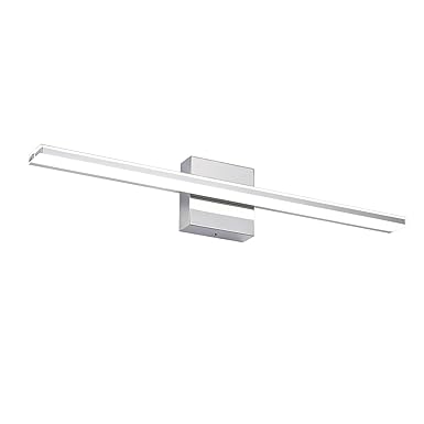 LED Vanity Lights, BRIVOLART 24 Inch 14W Cool White 6000K LED Bathroom Vanity Light Fixtures Modern Chrome Bathroom Vanity Lights for Mirror