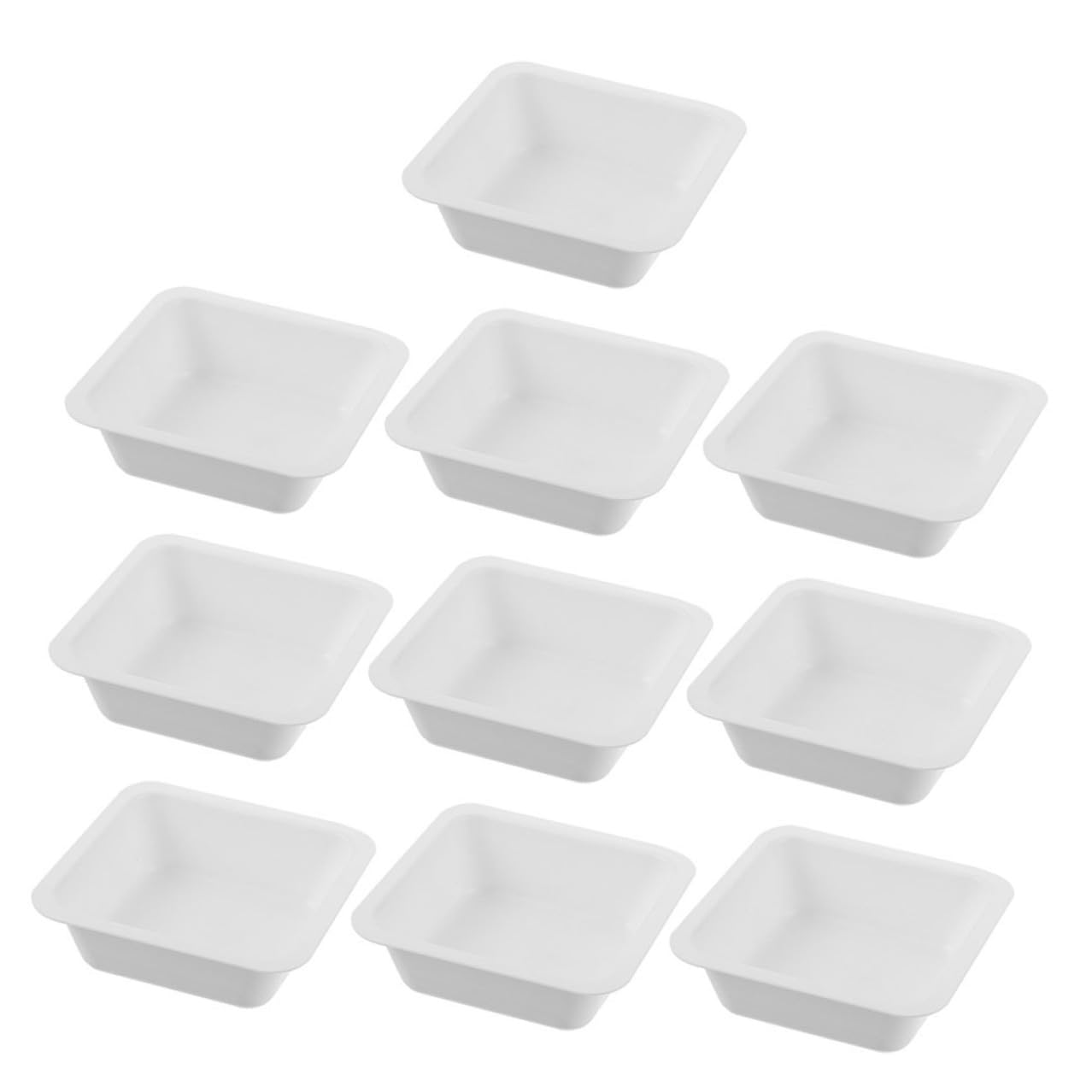 10Pcs Large Plastic Weighing Boats Square Weighing Dish Tray for Labs Anti-Static Smooth Surface Mixing and Measuring Powder Liquid