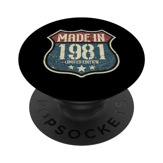 1981 Vintage Cumpleaños Retro Edición Limitada Hombres Mujer PopSockets PopGrip Intercambiable