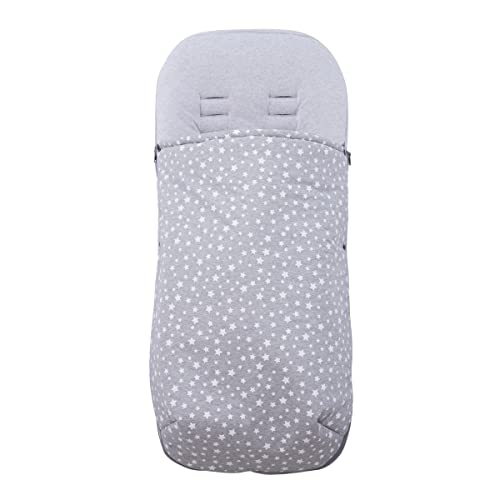 JYOKO KIDS Saco para cochecito compatible con Baby Jogger City Mini Joolz (ALGODON, WHITE STAR)