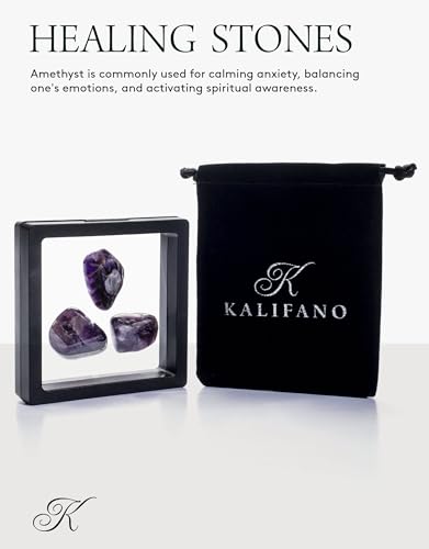KALIFANO Smooth Tumbled Stones AAA+ Jewelry Grade Reiki Crystal Piedras Caidas for Wicca/Healing; Many Types, Colors2