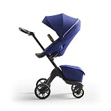 Stokke Xplory X, Royal Blue – Eleganter Kinderwagen – Anpassbarer Komfort für Baby & Eltern – Polsterung, Sicherheitsgurt & reflektierender Reißverschluss für mehr Sicherheit – Im Nu faltbar