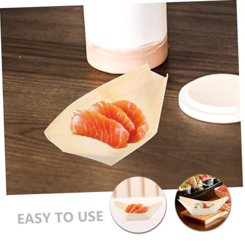 Platos desechables Hemoton en forma de barco, 3 pulgadas, set 50 miniatura 3