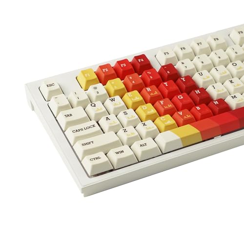 Image of YMDK Cherry Profile 1970 Music Dye Sublimation Thick PBT KEYCAP for MX Mechanical Keyboard 61 68 84 87 96 104 108