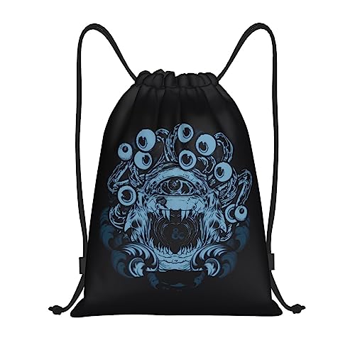 Dungeons Game Drawstring Backpack Dragons Sports Gym Bag Foldable Bag For Beach Yoga Medium