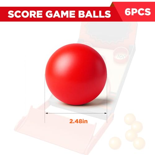 Image of Jenaai 6 Pack Arcade Ball Roll and Score Replacement Balls 2.48 Inch for Family Recreation Rooms, Ladder Toss, Outdoor Yard Replacement Balls for Arcade Ball Toss, Home Recreation Game