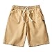 Produktbild Beonzale Herren Sommer Simple Fashion Belt Shorts in reinen Farben Jogginghose Lange Hosen Trainingsanzug Fitness Workout Jogger Lose Fit Lace-Up Jogginghose