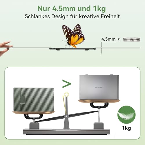 Blackview DCM8 Laptop Bildschirm Erweiterung 15,6", 100% sRGB 1200P FHD, Ultradünn Niedriges Blaulicht Triple Monitor Arbeit mit 13,3" -17,3" Laptops Kompatibel mit Mac Windows Chrome(1Kg) – Bild 3