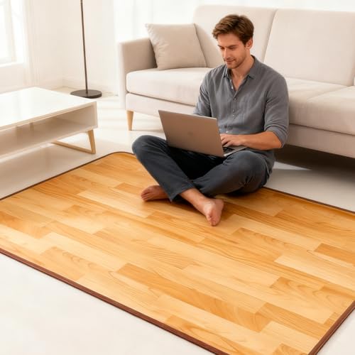 Heated Floor Mat with Adjustable Temp & Timer 39x59 in