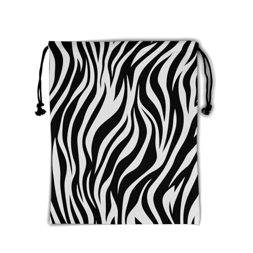 Image of Nerxy Zebra Print Gymnastics Grip Bag - White /Black Grips Animal Drawstring Storage Pouch