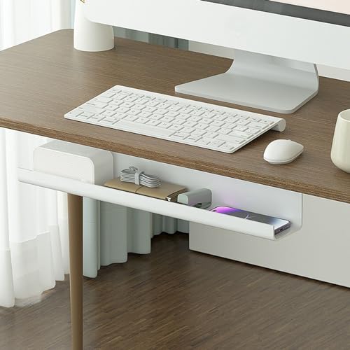 Bandeja organizadora de cables bajo escritorio, organizador eficiente para espacios ordenados, material PVC miniatura 2