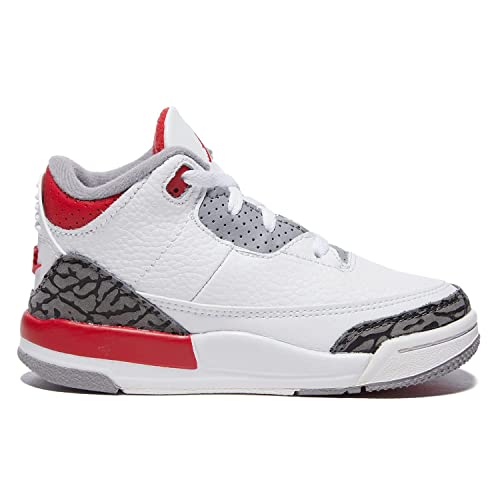 Jordan Baby Boy's 3 Retro (Infant/Toddler) White/Fire Red/Black/Cement Grey 4 Toddler M2
