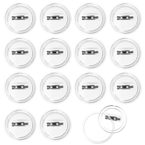 BEZANU Button Pin Badge, 20 PCS Round Clear Button Badges for DIY Craft Activities, School Projects (37mm/1.45in)