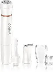 Depilador e Aparador Facial e Corporal Feminino Conair All-In-One - 5 Acessórios, Sem Fio, Pilha