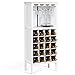 COSTWAY Weinschrank für 20 Flaschen, Weinregal Holz mit Glashalter, Flaschenregal, Flaschenständer, Weinständer für Küche, Bar, 42 x 24,5 x 96 cm (Weiß) en las günstig Kaufen-COSTWAY Weinschrank für 20 Flaschen, Weinregal Holz mit Glashalter, Flaschenregal, Flaschenständer, Weinständer für Küche, Bar, 42 x 24,5 x 96 cm (Weiß)