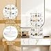 MODOWEY Rotating Earring Holder Organizer Stand, 5 Tier Metal Tree Display for Women Vendors, 220 Holes Adjustable Jewelry rack for Stud Hoop Dangle Storage, Trendy Carousel Keeps Dresser Neat, White