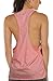 icyzone Sueltas y Ocio Camiseta sin Mangas Camiseta de Fitness Deportiva de Tirantes para Mujer (S, Rubor Pálido)