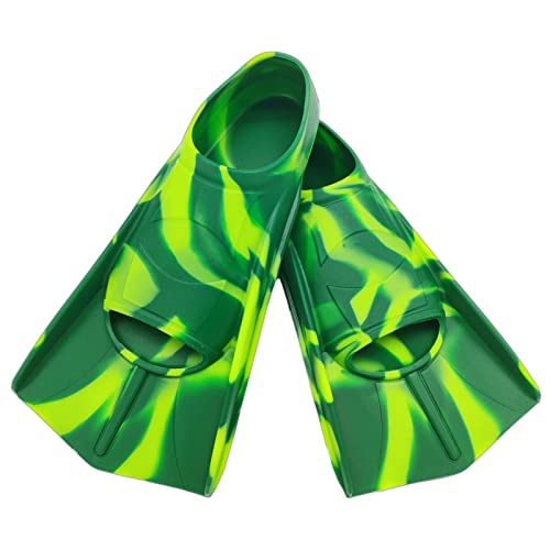 Image of Kids Swim Fins,Comfortable Silicone Flippers for Swimming and Diving,Size Suitable Beginners Kids Girls Boys Adults (Large, DreamForest)